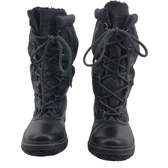 Coach Sage All Weather Leather Nylon Boots 6 Black 36 EUR - Picture 4 of 14